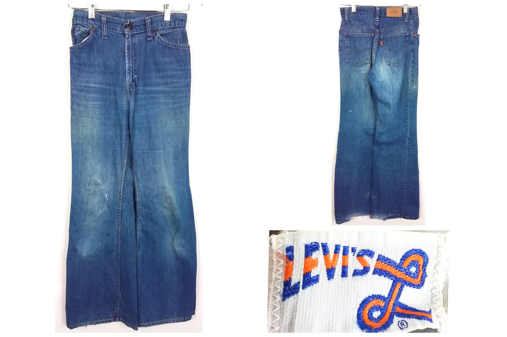 Levi's Panatela Orange Tab Big E Flair Jeans Women's Size 26 #W3721